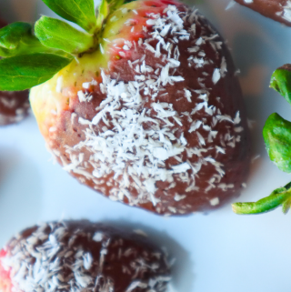 vegan chocolate covered strawberries, low-fat, oil-free