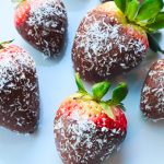 vegan chocolate covered strawberries, low-fat, oil-free