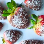vegan chocolate covered strawberries, low-fat, oil-free