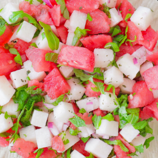 Watermelon and Jicama Salad