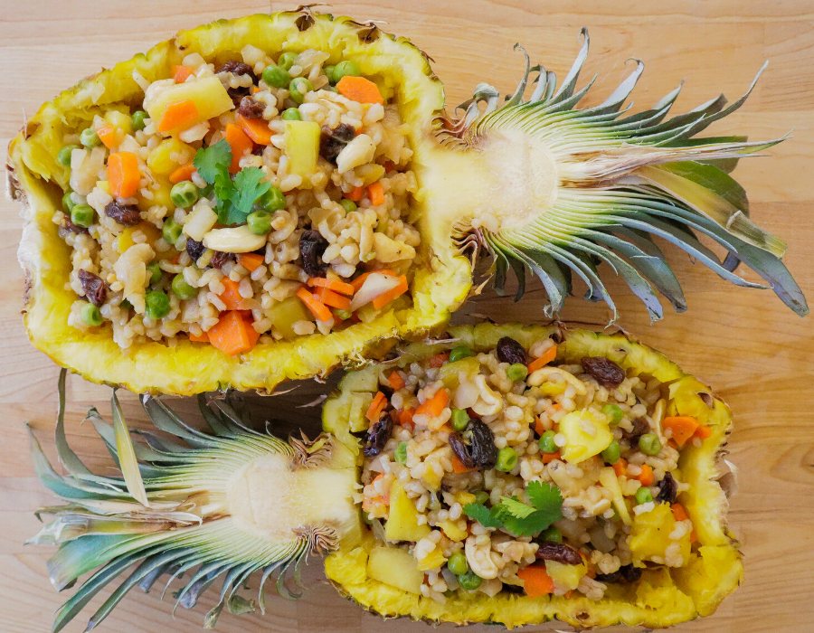 Vegan Pineapple Unfried Rice