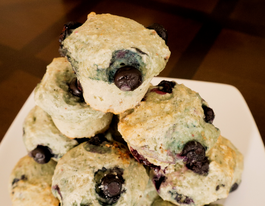 Vegan Blueberry Walnut Muffins