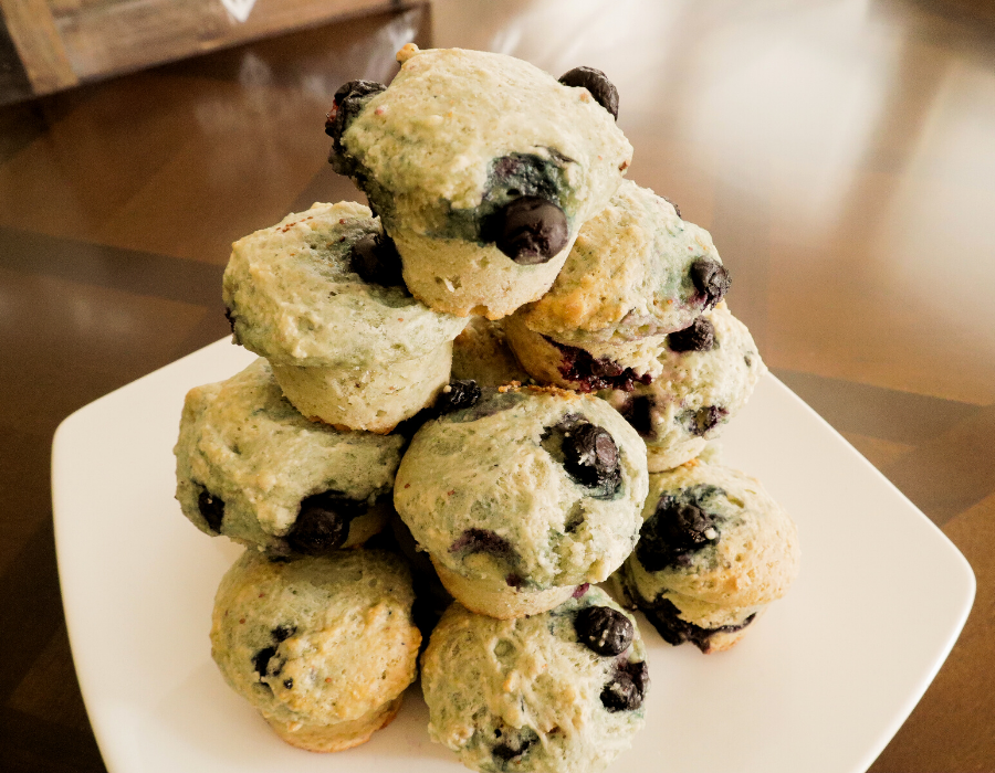 Vegan Blueberry Walnut Muffins